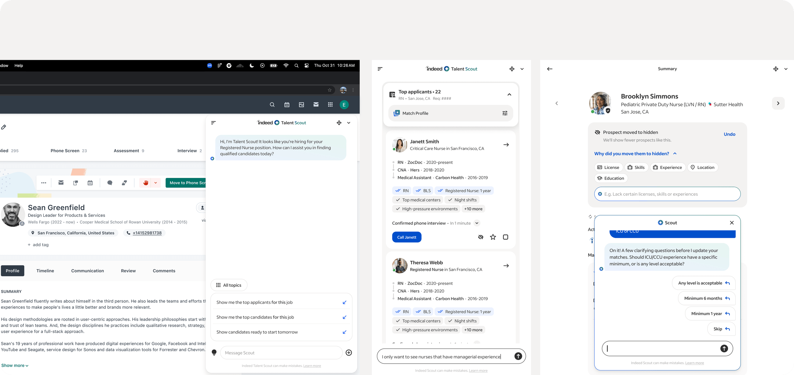 Early Deep Sourcing exploration screens