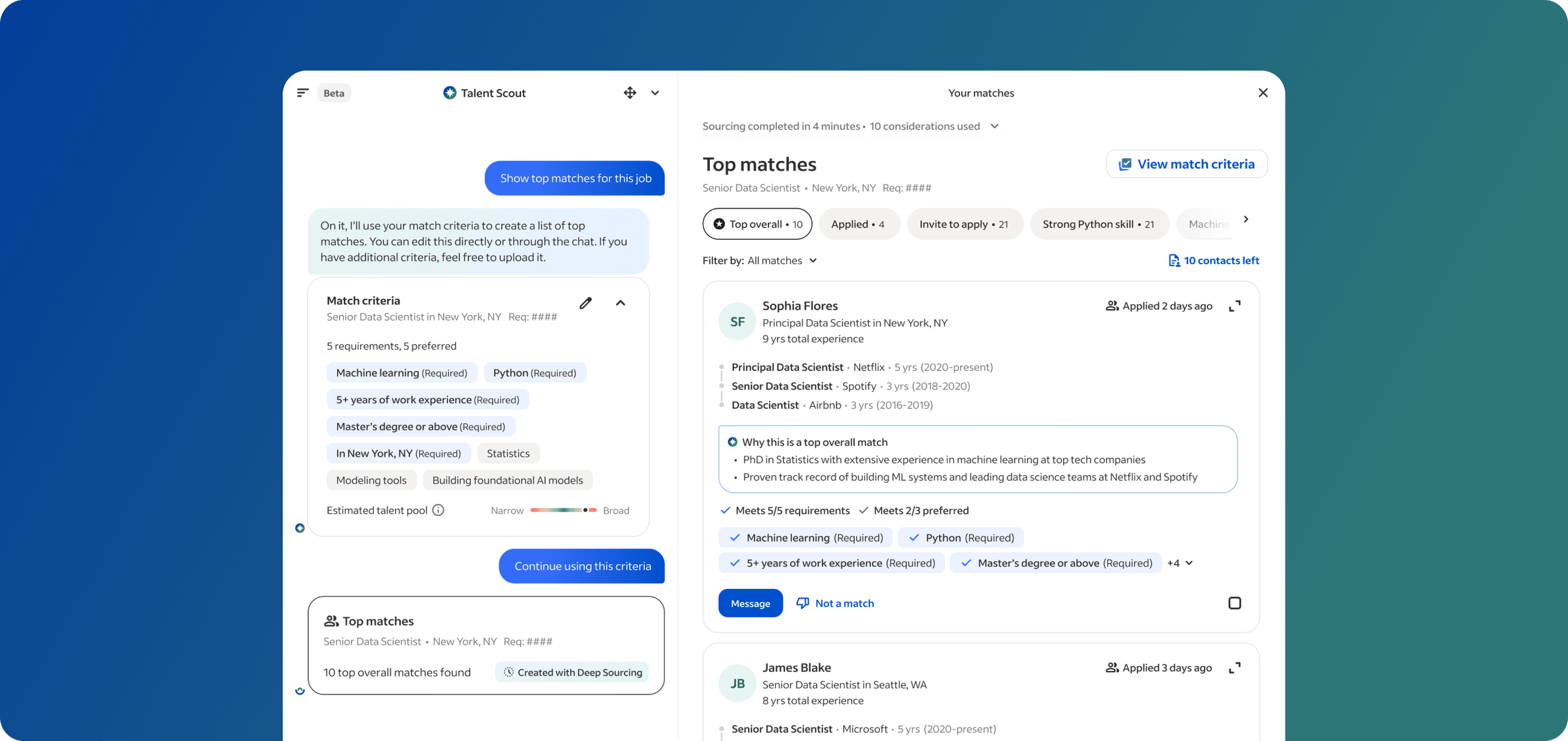 Deep Sourcing results and ranking flow