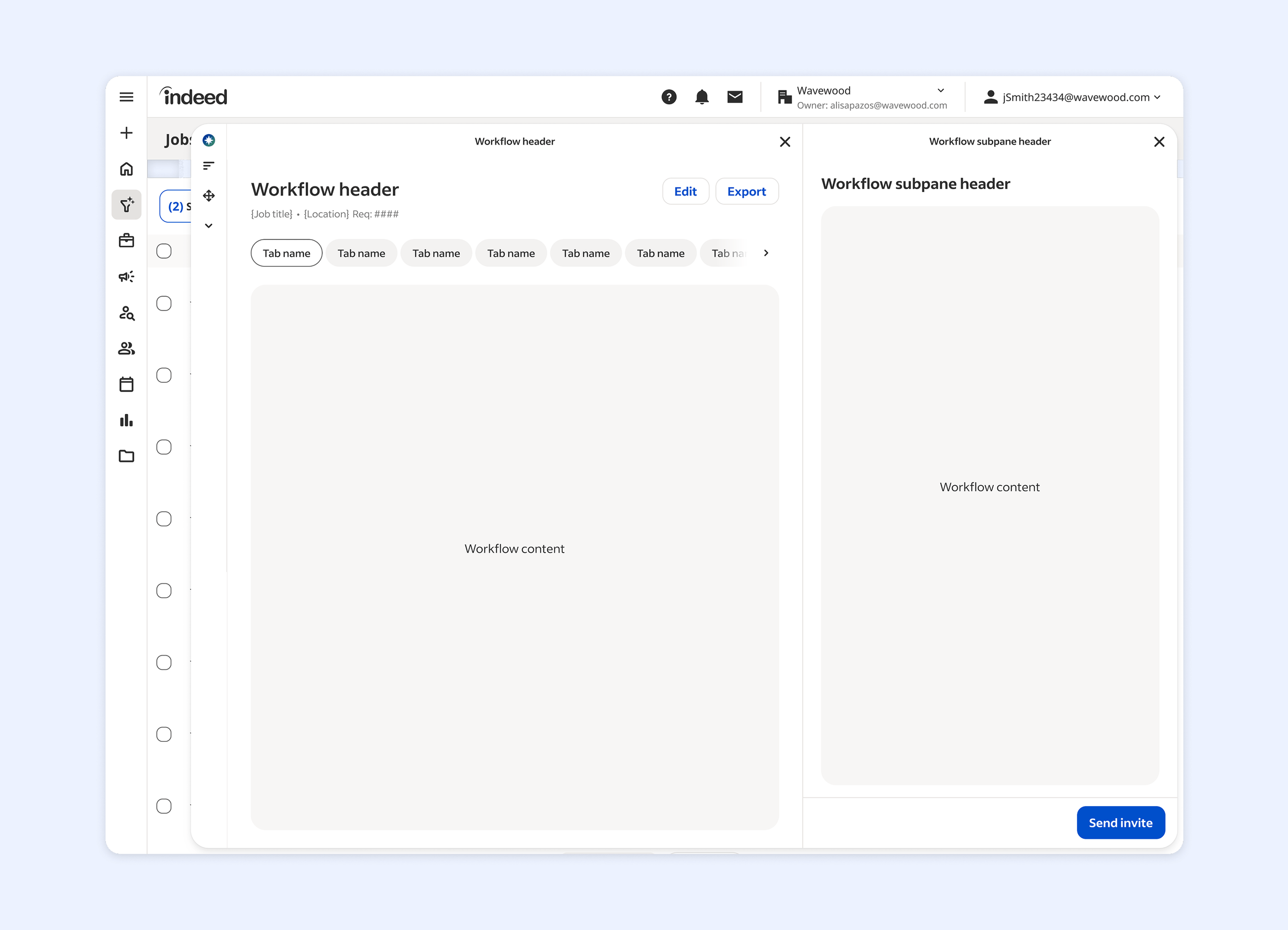Talent Scout subpanel interaction design